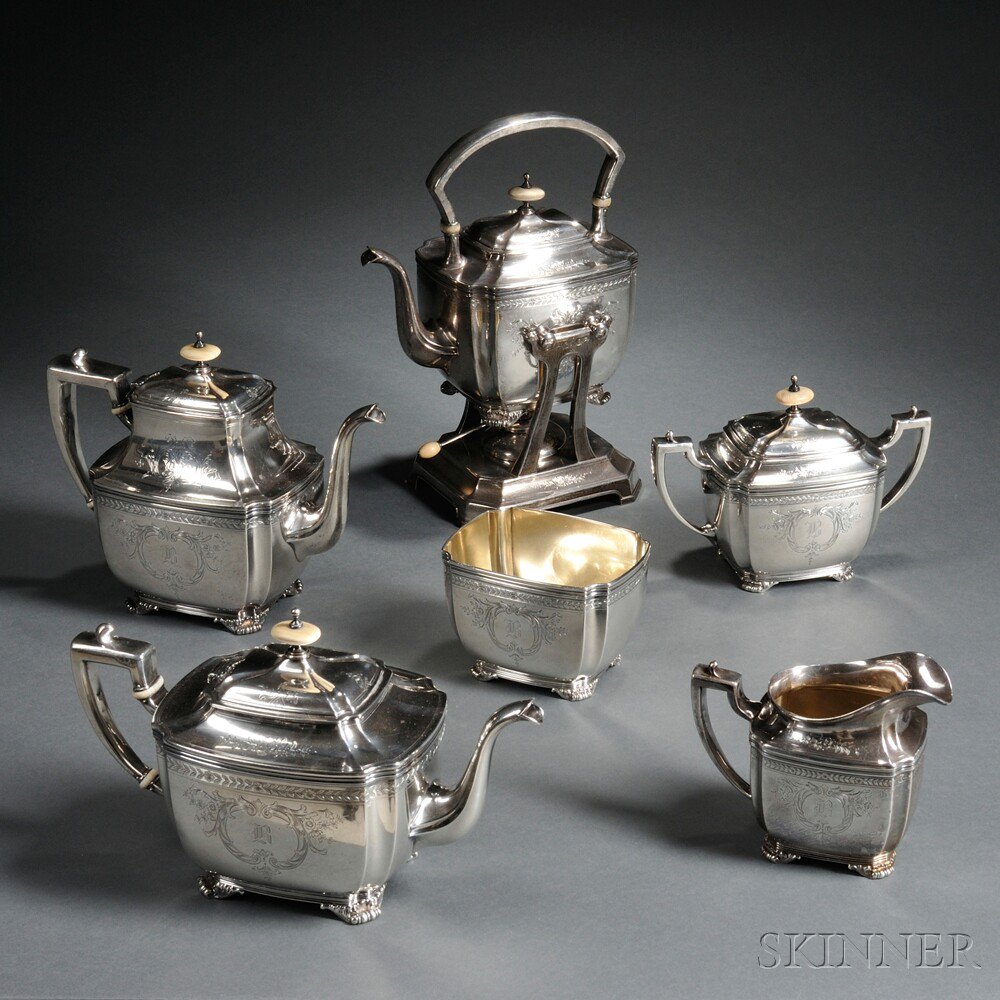 Appraisal: Six-piece Whiting Sterling Silver Tea and Coffee Service New York