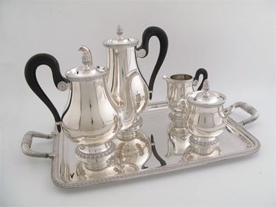 Appraisal: By Christofle a twentieth century French electroplated tea and coffee