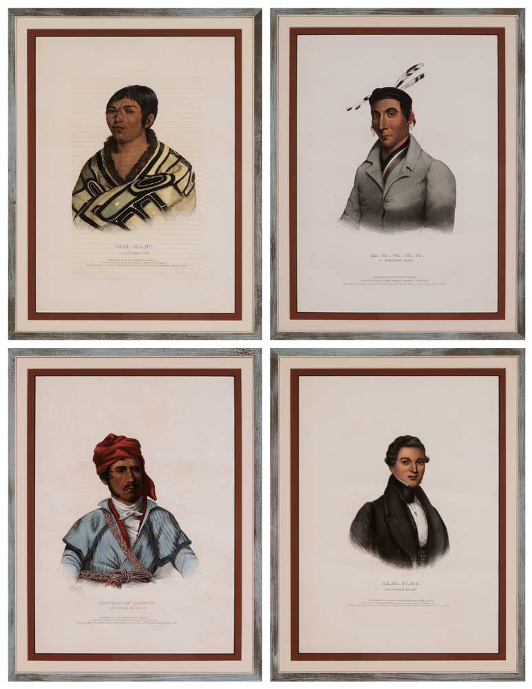 Appraisal: McKenney and Hall Philadelphia - Four hand-colored lithographs KA-TA-WA-BE-DA Stum-MA-NU