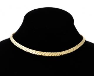 Appraisal: German k Yellow Gold Herringbone Style Necklace Unisex German k