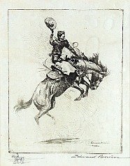 Appraisal: Edward Borein Little Bucking Horseetching and drypoint on paper x