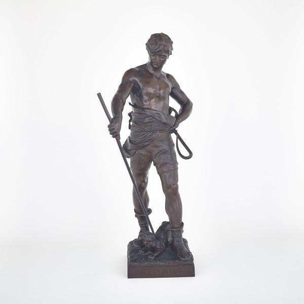 Appraisal: Eugene Marioton BELLUAIRE THE LION TAMER patinated bronze height cm