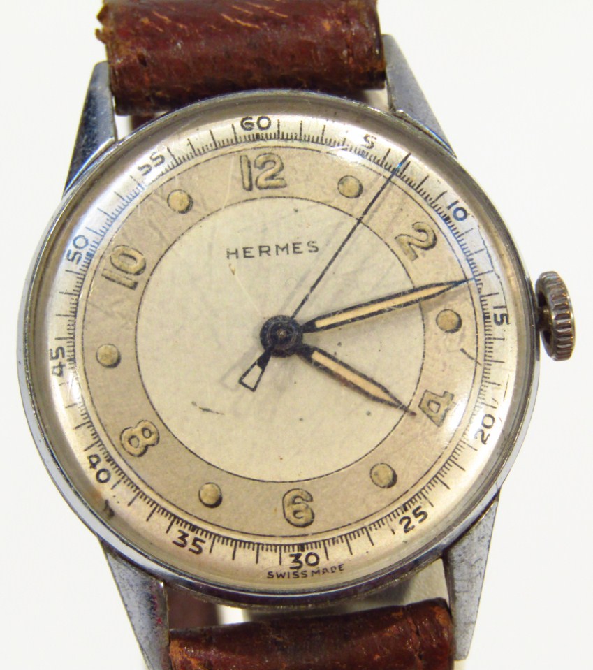 Appraisal: A gentleman's Hermes wristwatch the cm dial with Arabic and