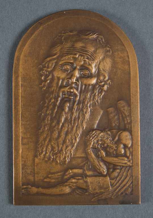 Appraisal: Louis Chatel Rosenthal Russian American - Bronze plaque front with