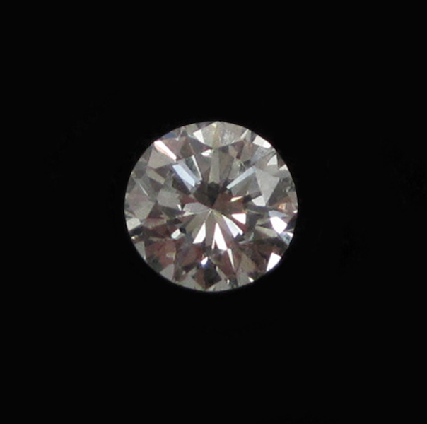 Appraisal: UNSET ROUND BRILLIANT-CUT DIAMOND weighing ct and measuring x x