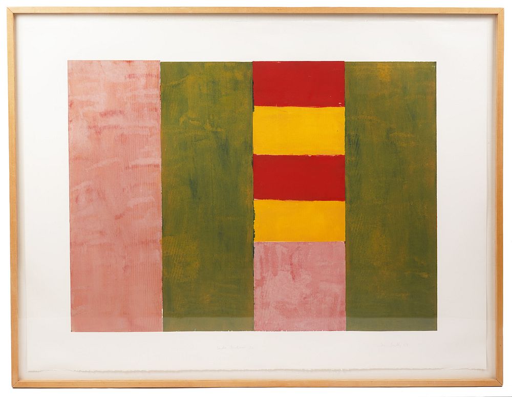 Appraisal: Sean Scully Color Monotype 'Santa Barbara ' Sean Scully Ireland