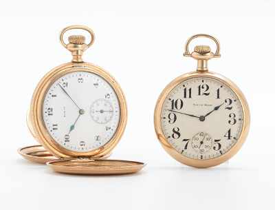 Appraisal: Two Pocket Watches Elgin and South Bend Containing a gold-filled