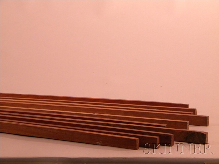 Appraisal: Ten Rectangular Pernambuco Violin Bow Blanks lengths to in