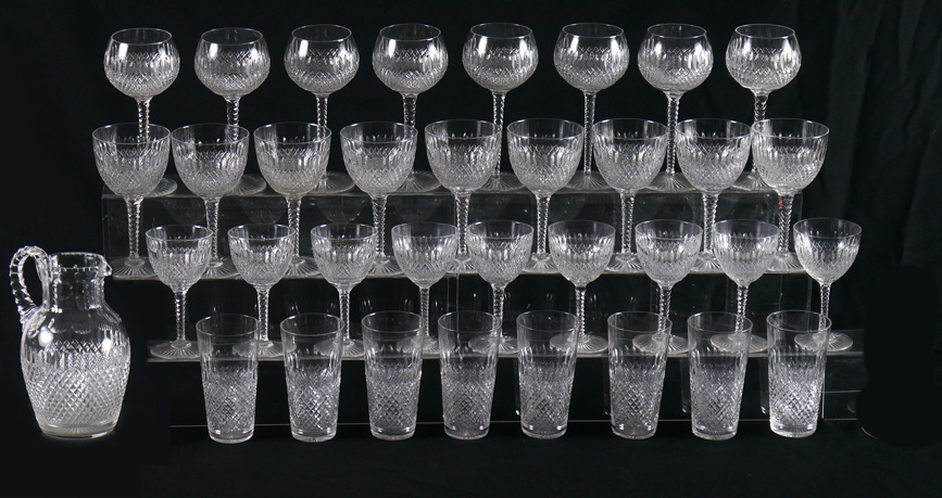 Appraisal: CUT AUSTRIAN CRYSTAL STEMWARE SUITE Approx pieces by unknown maker