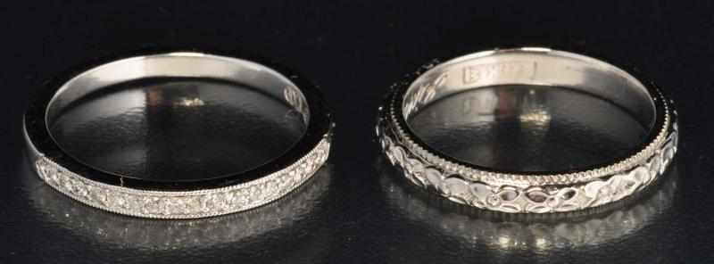 Appraisal: Lot of Diamond Wedding Bands Description Includes one K two-tone