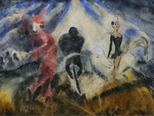 Appraisal: George Duncan - Circus watercolour x cm