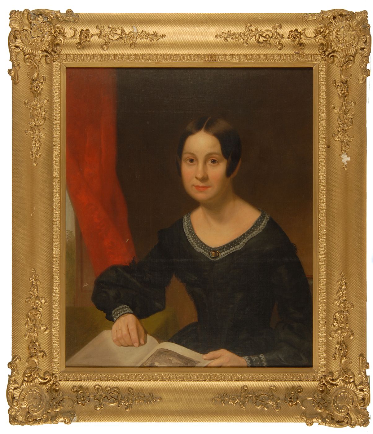 Appraisal: ATTRIBUTED TO SAMUEL LANCASTER GERRYAmerican - Portrait of Catherine Atkins