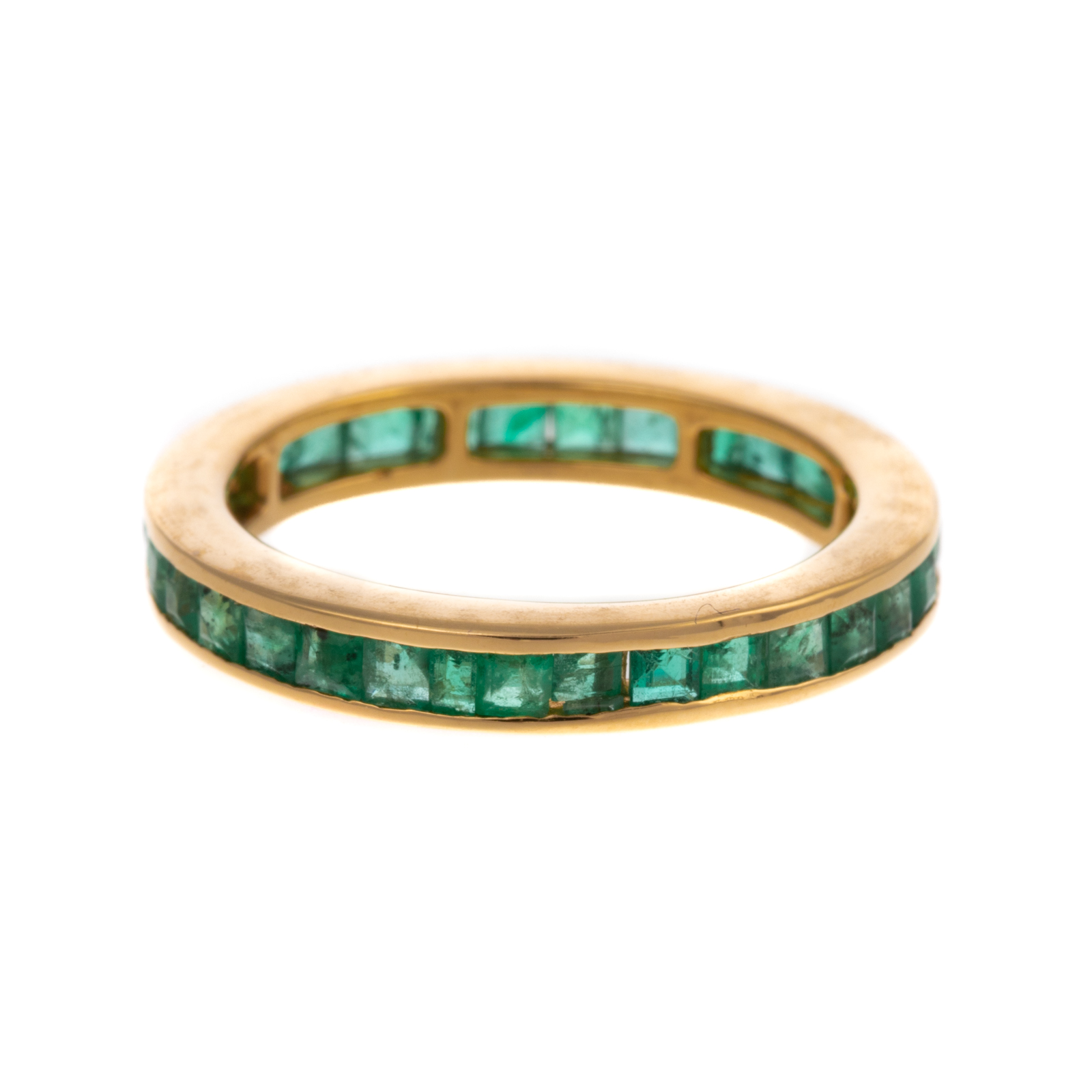 Appraisal: A CTW EMERALD ETERNITY BAND IN K K yellow gold