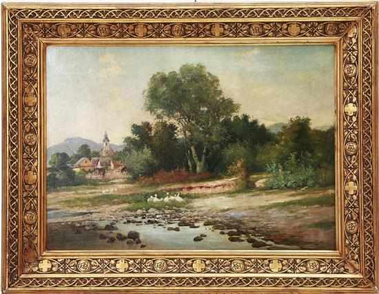 Appraisal: Gyula Zorkoczy Hungarian - COUNTRY LANDSCAPE oil on canvas framed