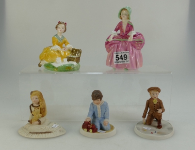 Appraisal: A collection of Wedgwood and Royal Doulton figures to include