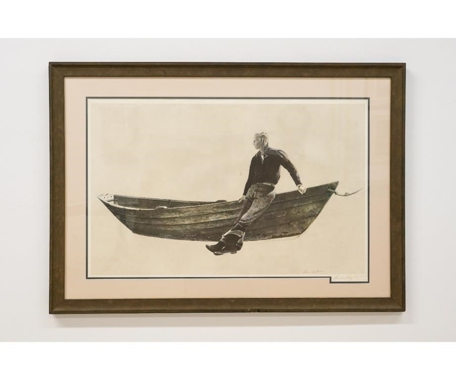 Appraisal: Andrew Newell Wyeth - PA ME framed and matted color