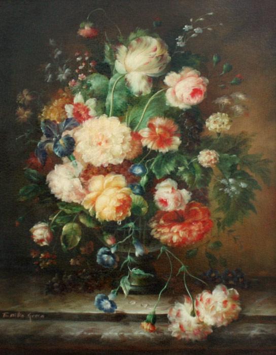 Appraisal: GRECO Emilio Italian - Still Life in Vase A OIL