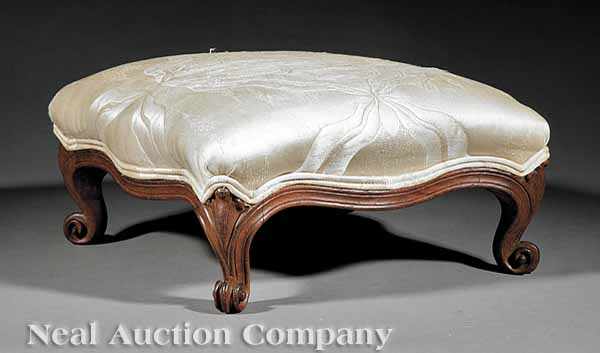 Appraisal: A Victorian Carved Rosewood Footstool in the Louis XV Style