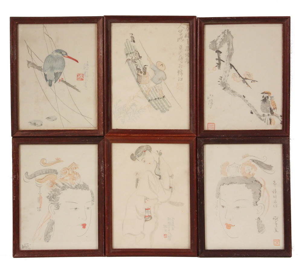 Appraisal: JAPANESE WOODBLOCK PRINTS - Including set of six circa s