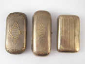 Appraisal: Three Russian silver cheroot cases all St Petersburg one two