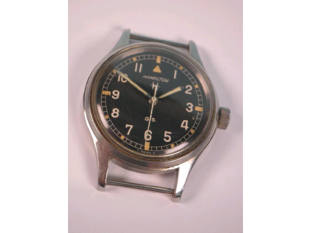 Appraisal: A gentleman's stainless steel watch head signed Hamilton G S