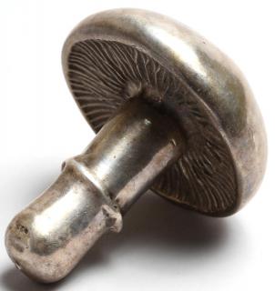 Appraisal: Sterling Silver Mushroom The Absurdist piece made to stand on