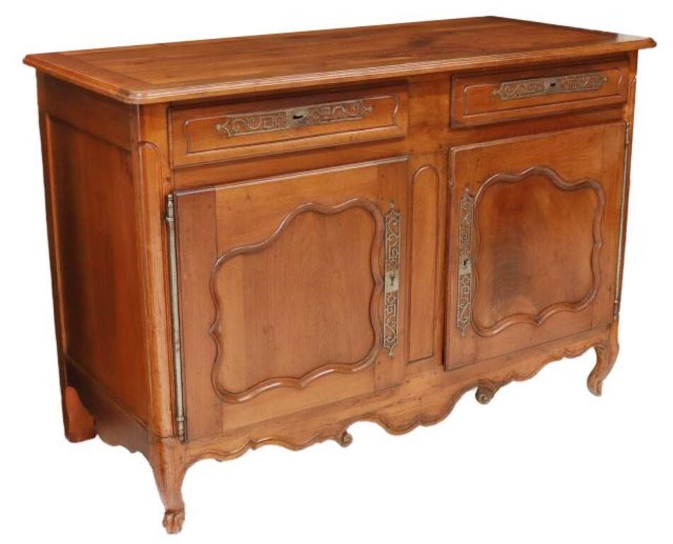 Appraisal: French Provincial Louis XV style fruitwood sideboard late th c