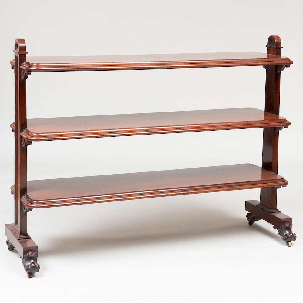 Appraisal: Victorian Mahogany Three-Tier tag re x x in Condition Staining