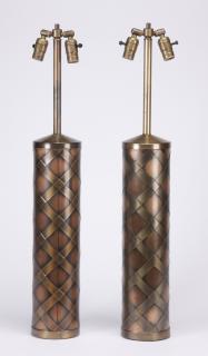 Appraisal: Mid th c Italian table lamps h Pair of mid