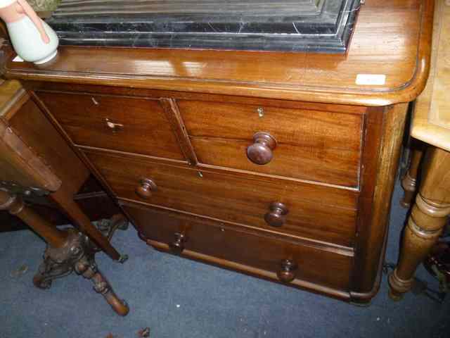 Appraisal: A SMALL VICTORIAN CHEST of two short and two long