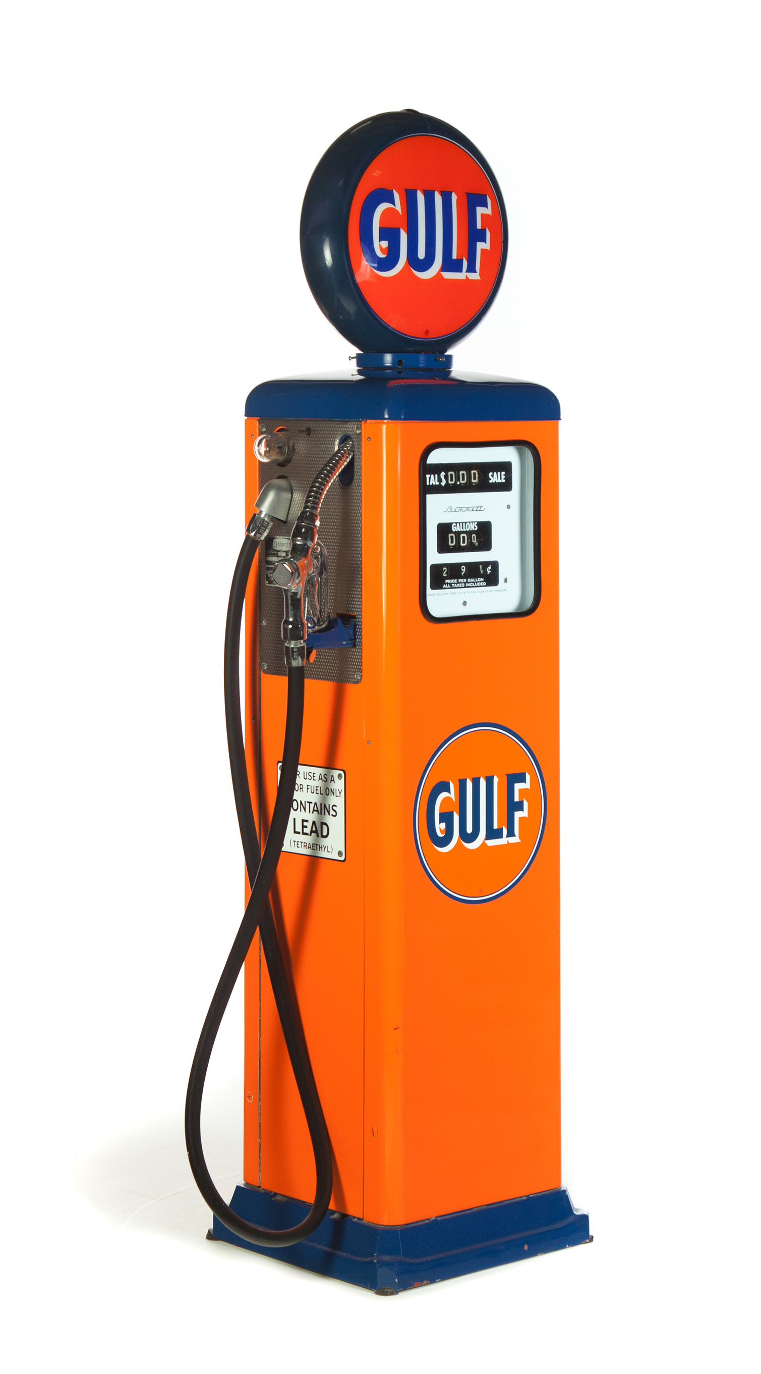 Appraisal: GULF GAS PUMP American th century Restored electric Bennett model