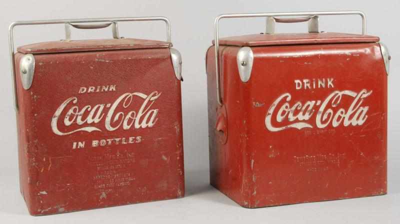 Appraisal: Lot of Coca-Cola -Pack Coolers Description s A few strong