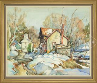 Appraisal: WILLIAM LESTER STEVENS American - MOORES CORNER LEVERETT MA Watercolor