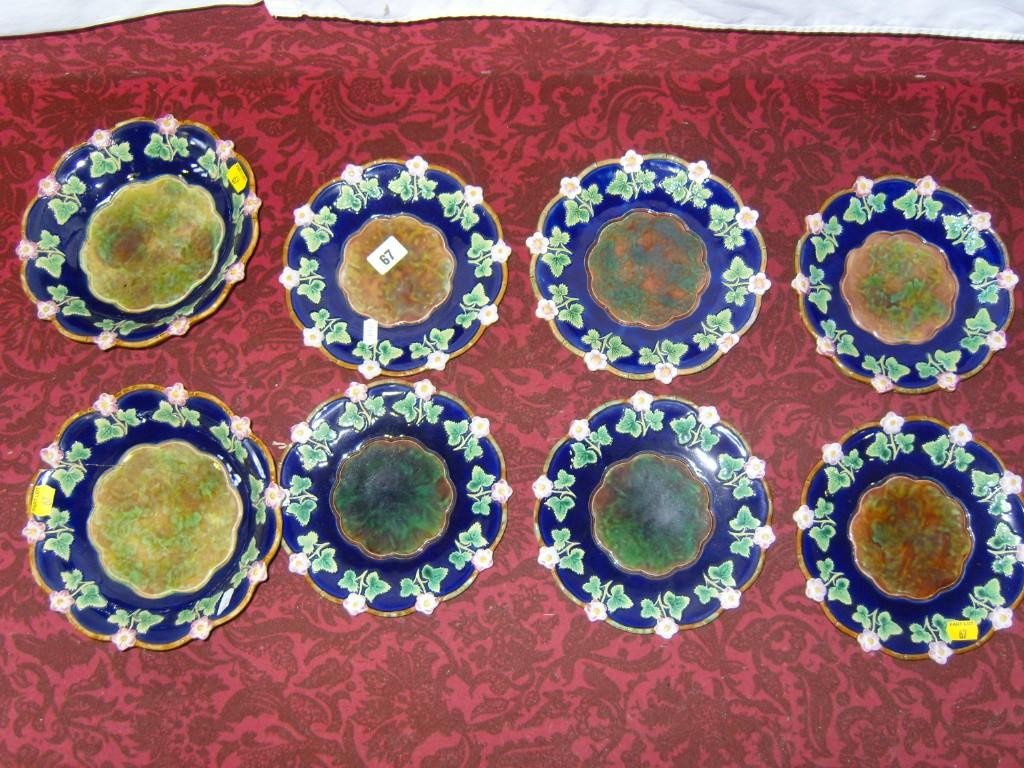 Appraisal: A collection of Victorian majolica dessert wares by George Jones