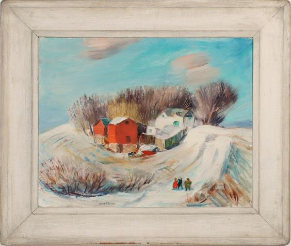 Appraisal: DEWEY ALBINSON - WPA ARTIST OIL ON CANVASErnest Dewey Albinson