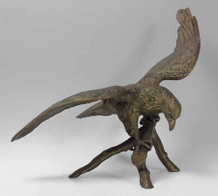 Appraisal: LARGE CAST BRASS SPREAD WING EAGLE Cast eagle with spread