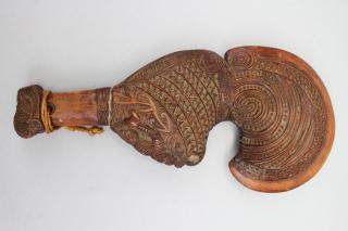 Appraisal: th C Carved New Zealand Maori Tribe Paddle th C