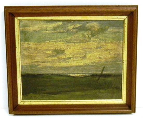 Appraisal: Charles Bayley Cook - oil on artist board ''Evening'' landscape