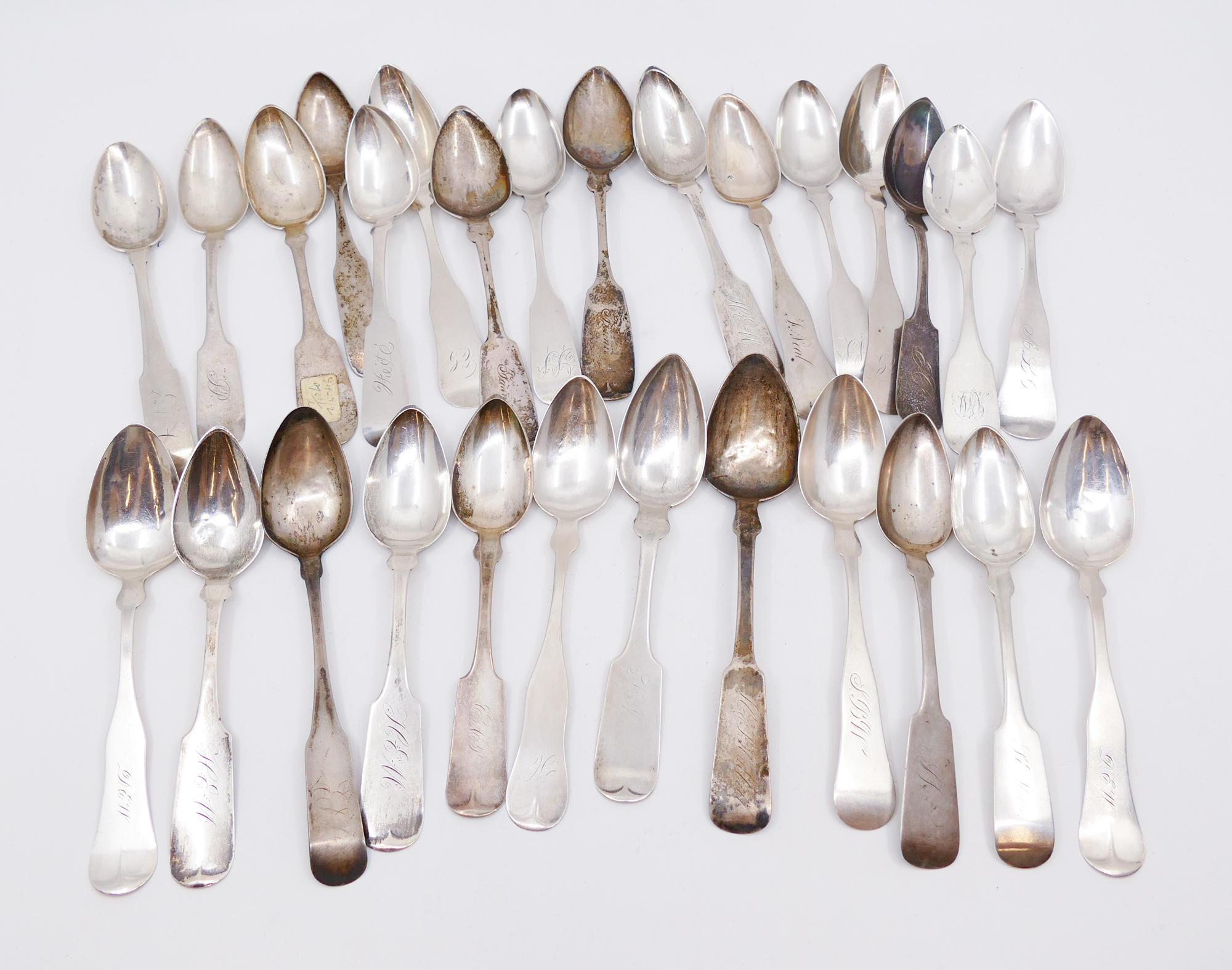 Appraisal: pc American Coin Silver Spoons- approx '' each- g TW