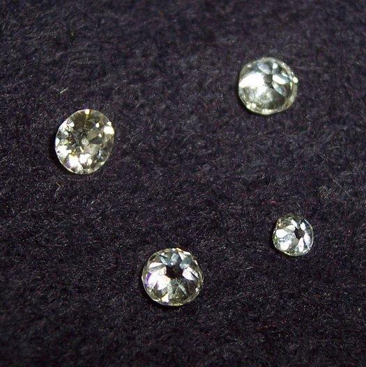 Appraisal: Four old cut diamonds one points HVS two others each