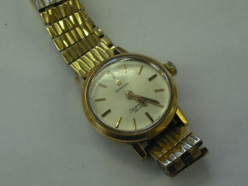 Appraisal: Omega Seamaster De Ville gold lady's wristwatch with a ct