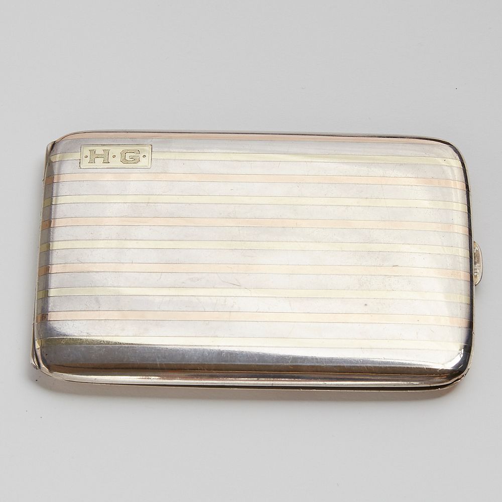 Appraisal: Karat Gold And Sterling Silver Cigarette Case - Nora Bayes