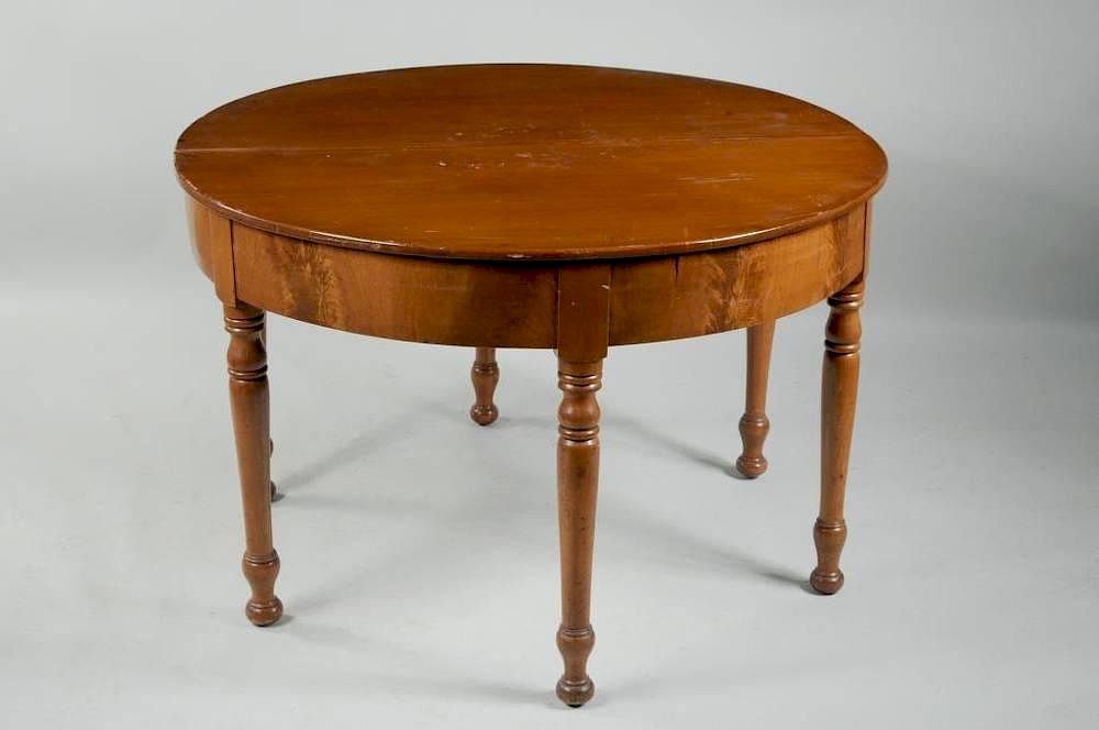 Appraisal: Late Sheraton Two Part Center Table Late Sheraton two part