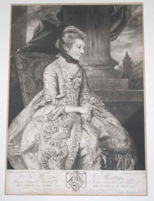 Appraisal: JOHN RAPHAEL SMITH AFTER SIR JOSHUA REYNOLDS'Mrs Montagu' mezzotint pub