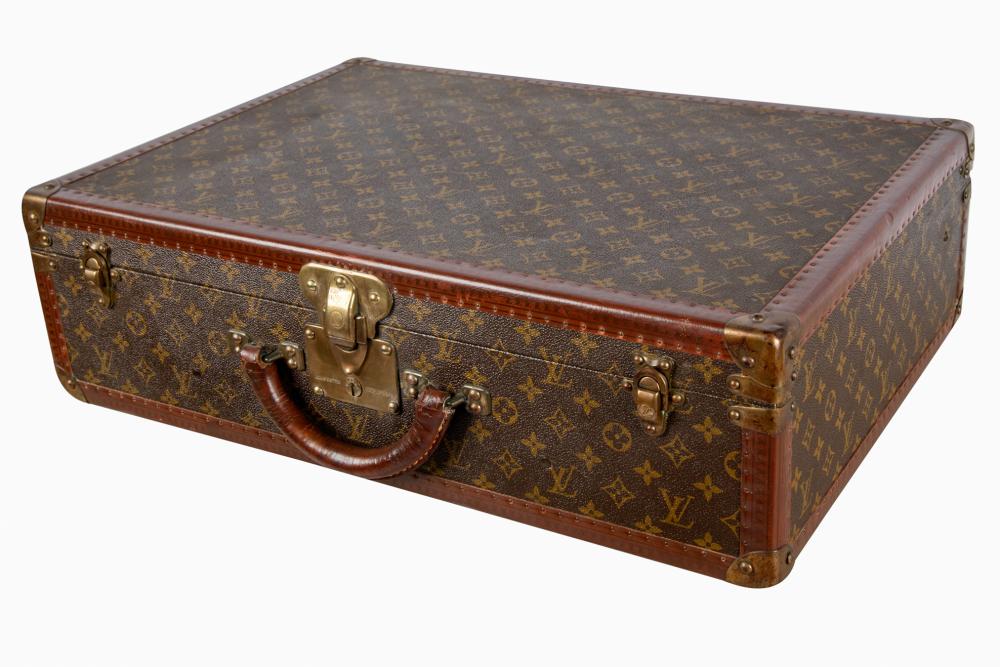 Appraisal: LOUIS VUITTON HARD CASE TRUNKthe interior with original straps Provenance