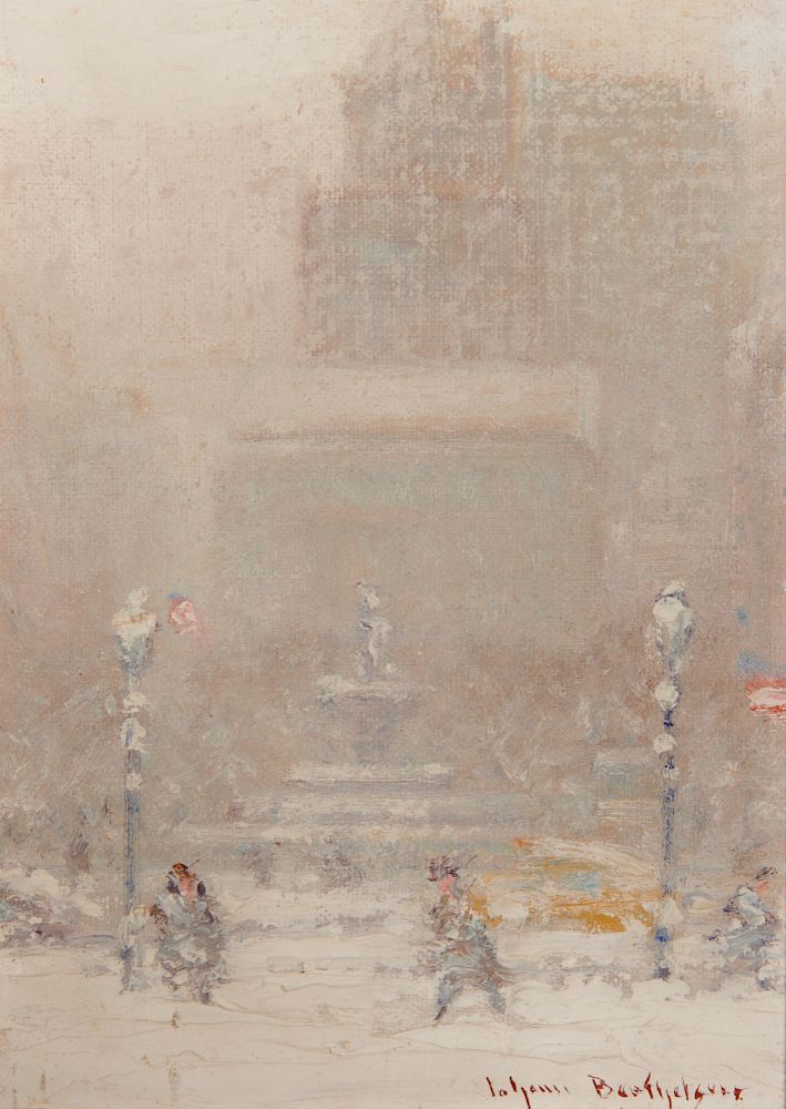 Appraisal: JOHANN BERTHELSEN American - Union Square New York oil on