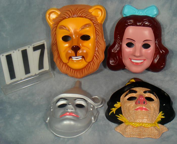 Appraisal: Turner Wizard of Oz Halloween Masks all in very good