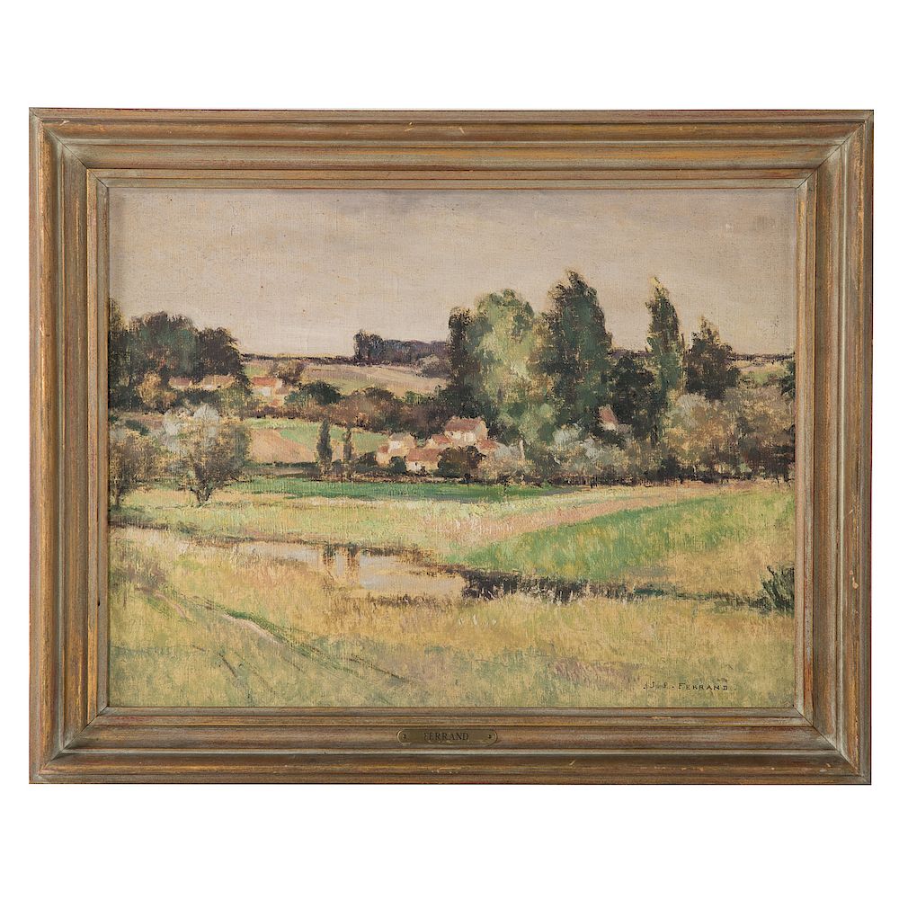 Appraisal: Jean Pierre Ferrand Paysage Avec des Maisons French - Oil