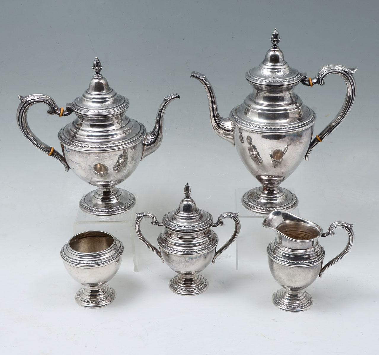 Appraisal: PIECE ''RODGERS'' STERLING COFFEE TEA SERVICE Approx Troy ounces Comprising