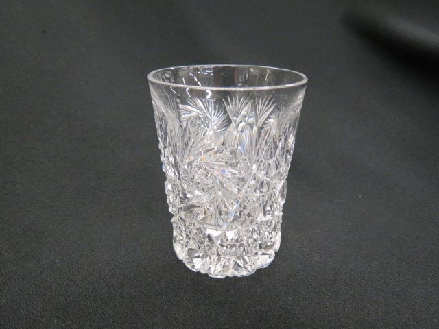 Appraisal: Cut Glass Tumblers brilliant period pinwheel starburst and rays excellent